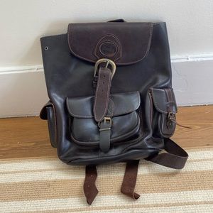 Real vintage leather backpack